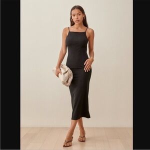 Reformation Black Sheath Dress